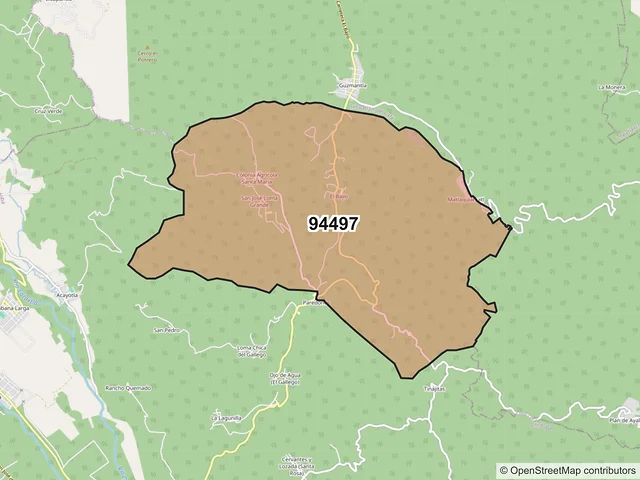 Mapa del código postal 94497, Córdoba, Veracruz de Ignacio de la Llave