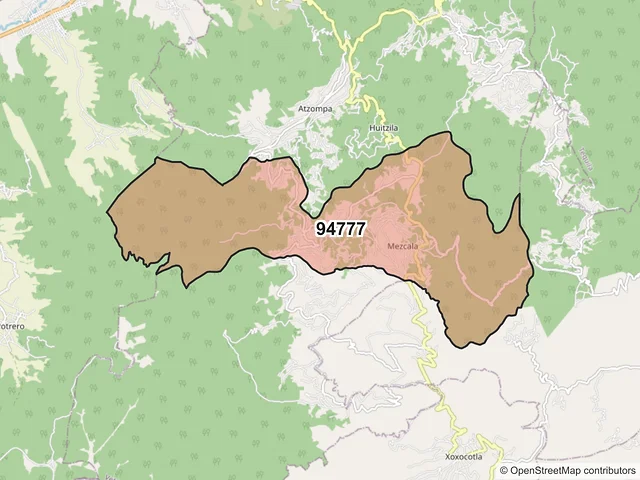 Mapa del código postal 94777, Soledad Atzompa, Veracruz de Ignacio de la Llave