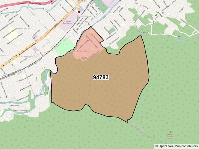 Mapa del código postal 94783, Huiloapan de Cuauhtémoc, Veracruz de Ignacio de la Llave