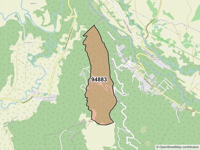 Mapa del código postal 94883, Naranjal, Veracruz de Ignacio de la Llave