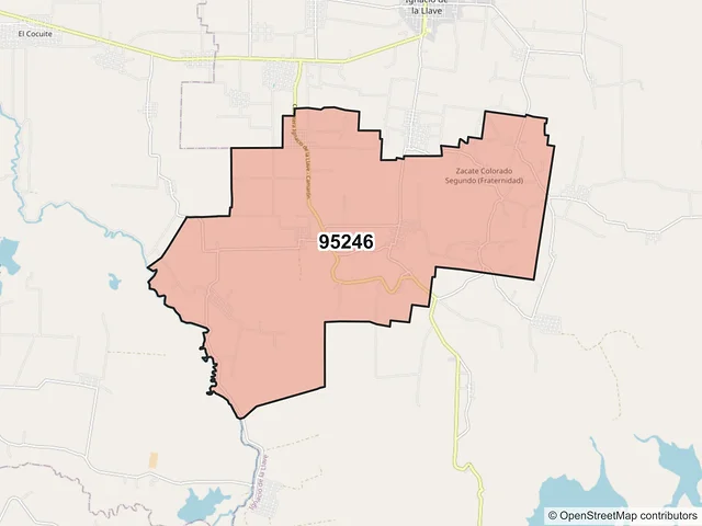 Mapa del código postal 95246, Ignacio de la Llave, Veracruz de Ignacio de la Llave