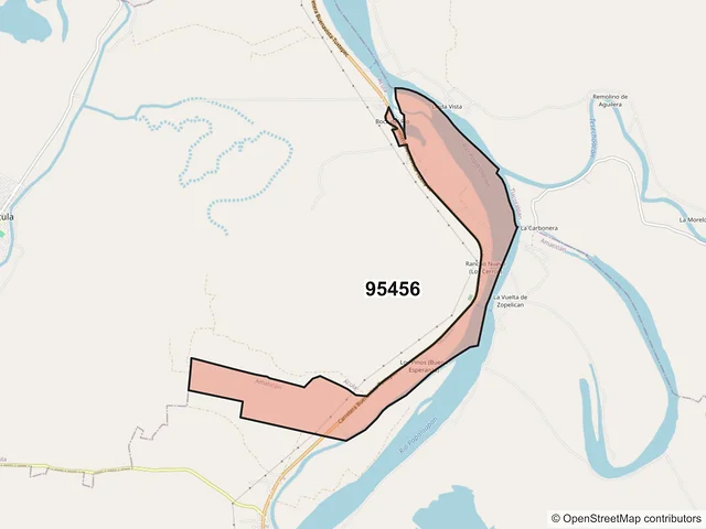 Mapa del código postal 95456, Amatitlán, Veracruz de Ignacio de la Llave