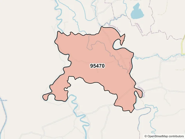 Mapa del código postal 95470, Tlacotalpan, Veracruz de Ignacio de la Llave