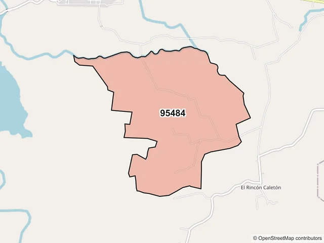 Mapa del código postal 95484, Saltabarranca, Veracruz de Ignacio de la Llave