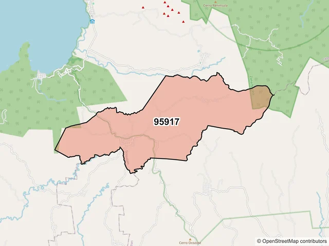 Mapa del código postal 95917, Soteapan, Veracruz de Ignacio de la Llave