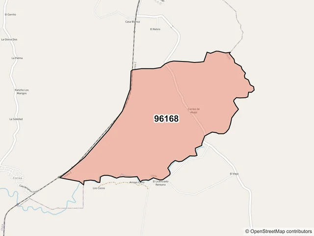 Mapa del código postal 96168, Oluta, Veracruz de Ignacio de la Llave