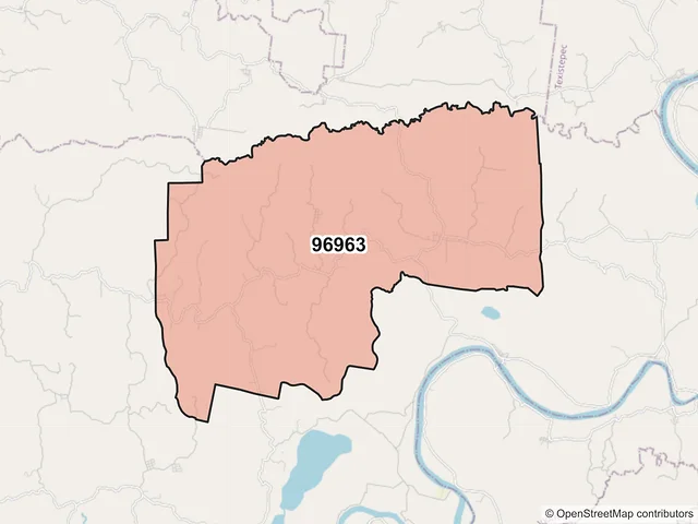 Mapa del código postal 96963, Jesús Carranza, Veracruz de Ignacio de la Llave