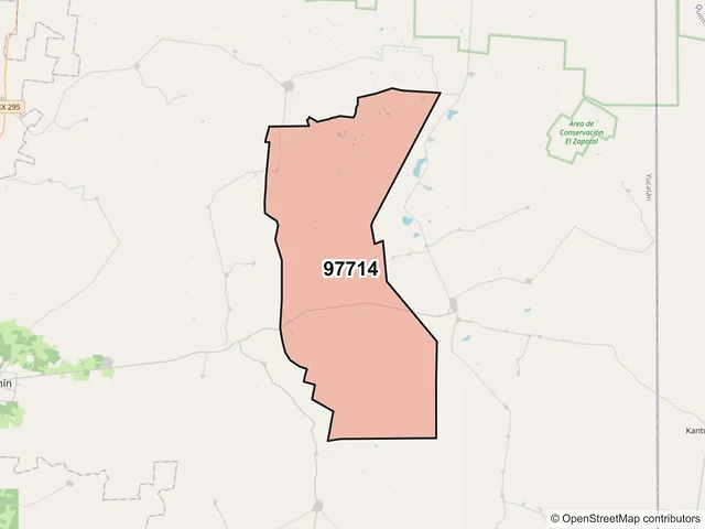 Mapa del código postal 97714, Tizimín, Yucatán