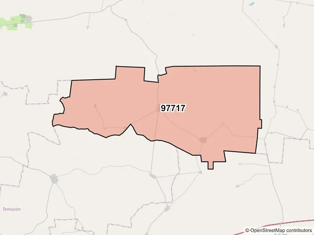 Mapa del código postal 97717, Tizimín, Yucatán