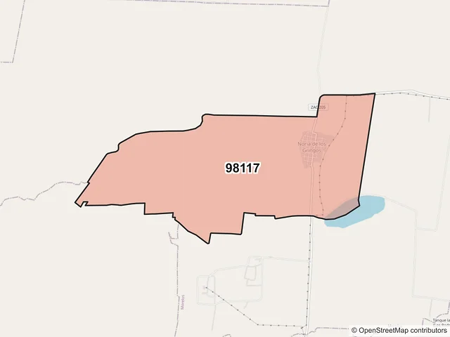 Mapa del código postal 98117, Morelos, Zacatecas