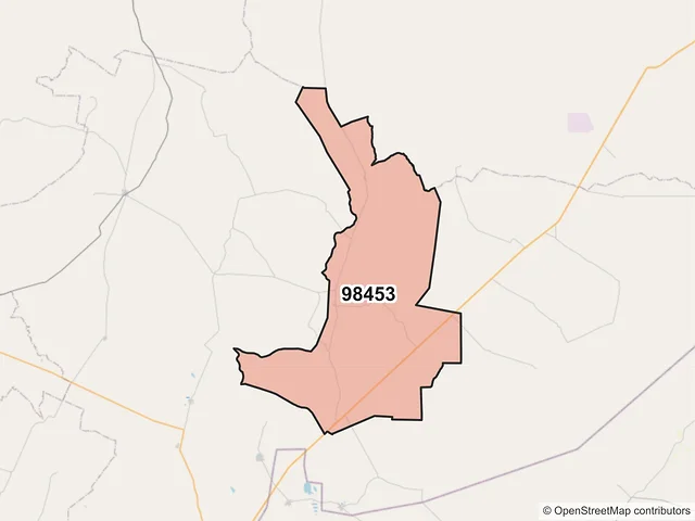 Mapa del código postal 98453, Villa de Cos, Zacatecas