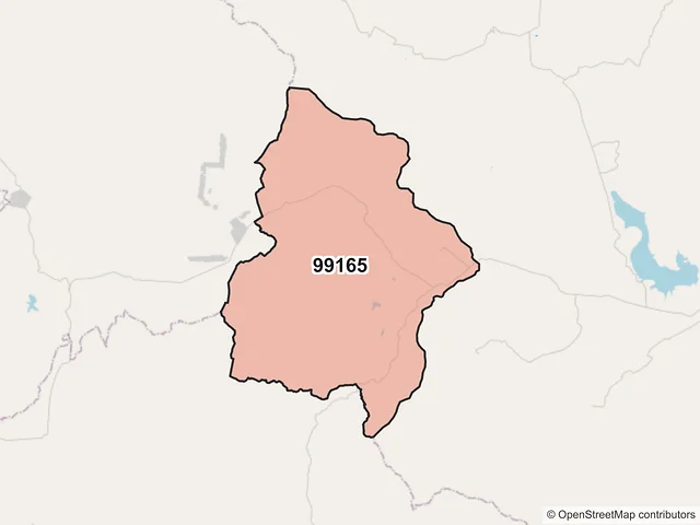Mapa del código postal 99165, Fresnillo, Zacatecas