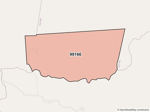 Mapa del código postal 99166, Fresnillo, Zacatecas