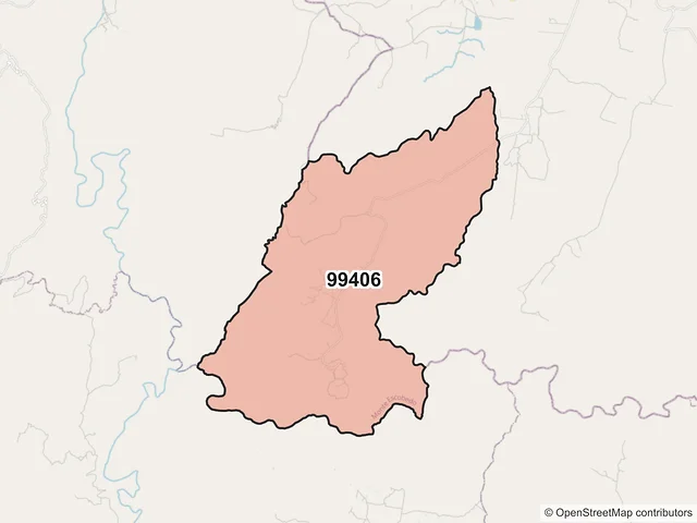 Mapa del código postal 99406, Monte Escobedo, Zacatecas