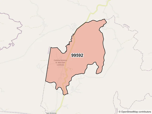 Mapa del código postal 99592, El Plateado de Joaquín Amaro, Zacatecas